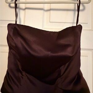 Alexia Designs Rich Chocolate Satin Gown